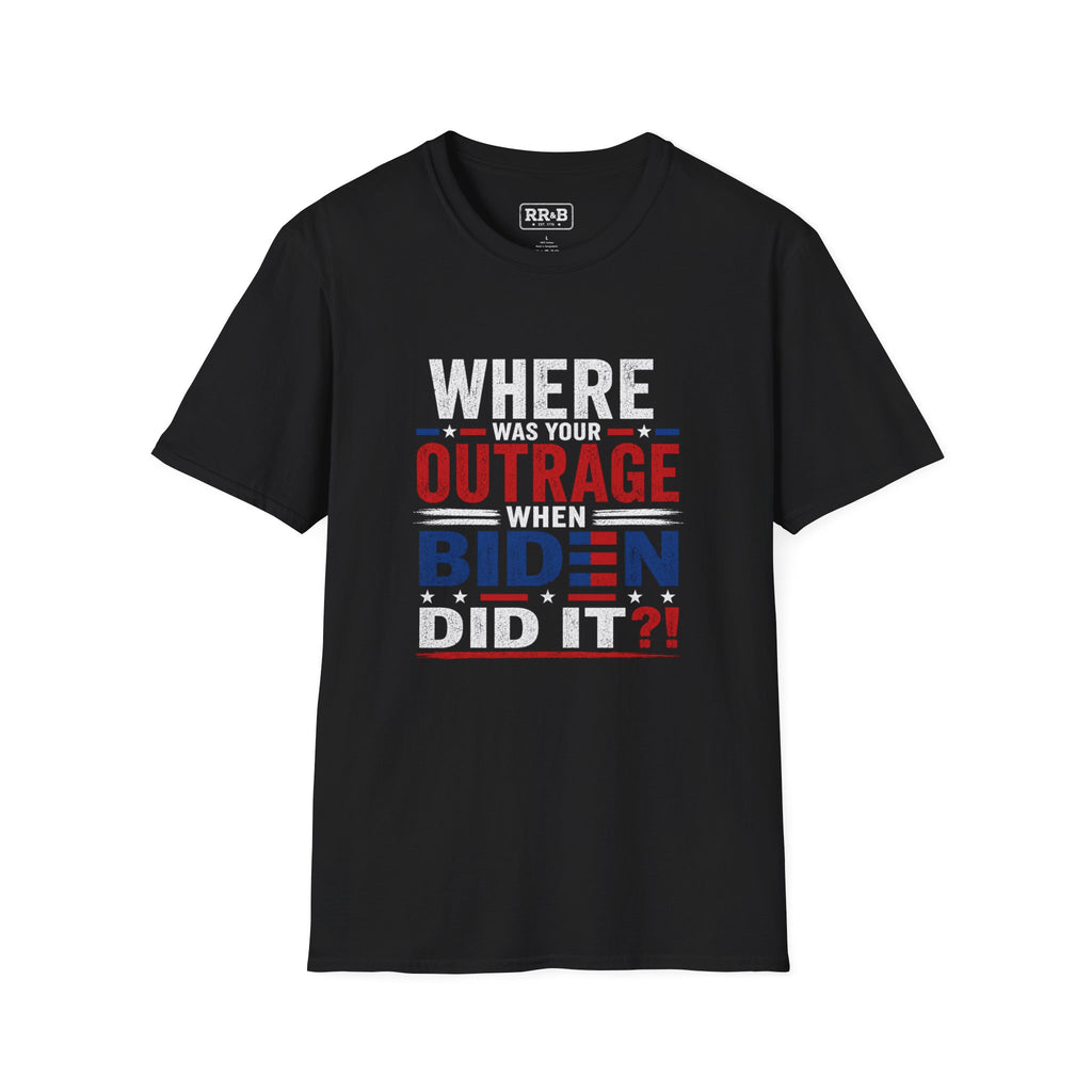 Outrage!  Biden - Softstyle T-Shirt