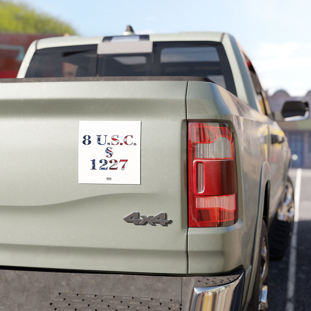 Statute 1227 - American Flag - Car Magnet
