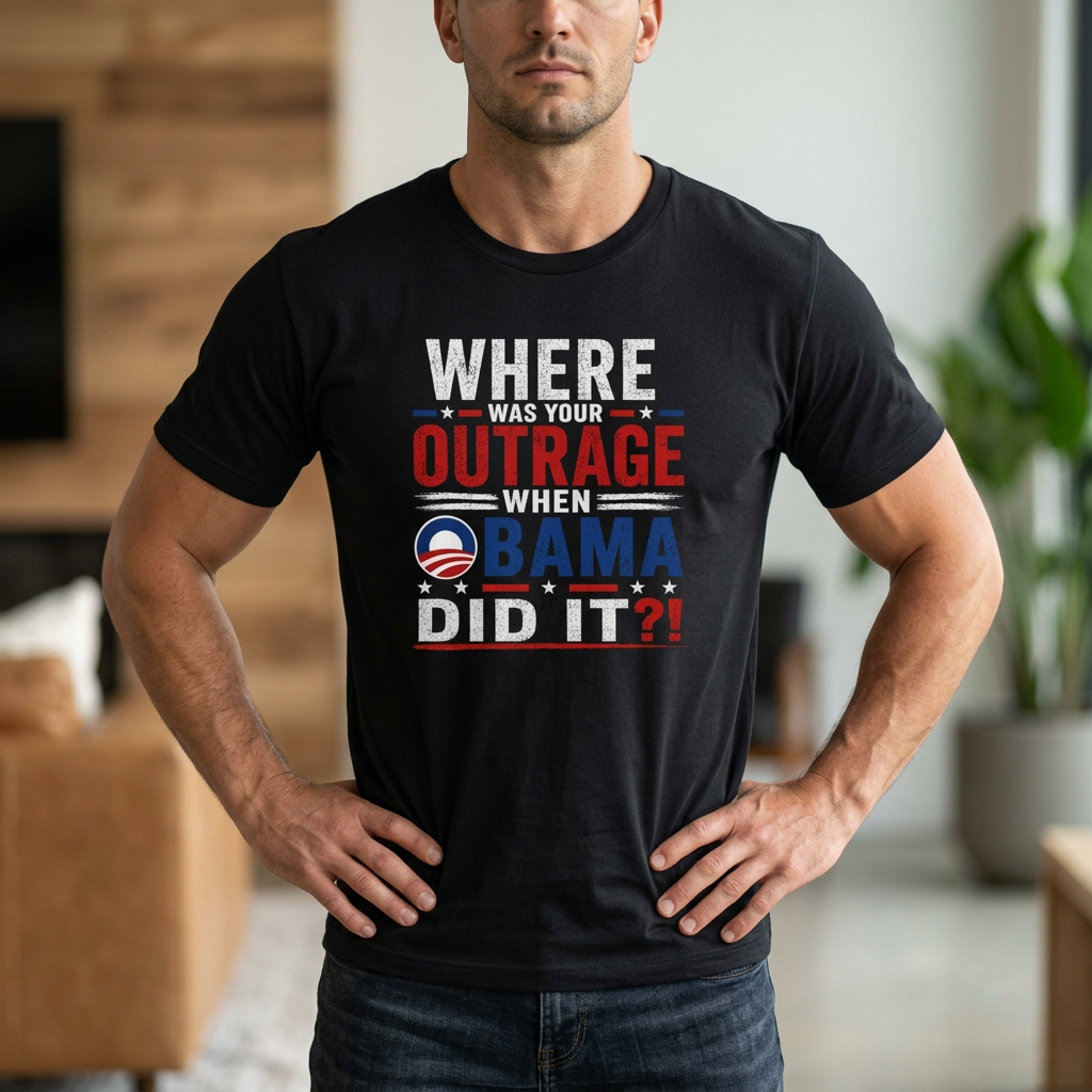 Outrage!  Obama - Softstyle T-Shirt