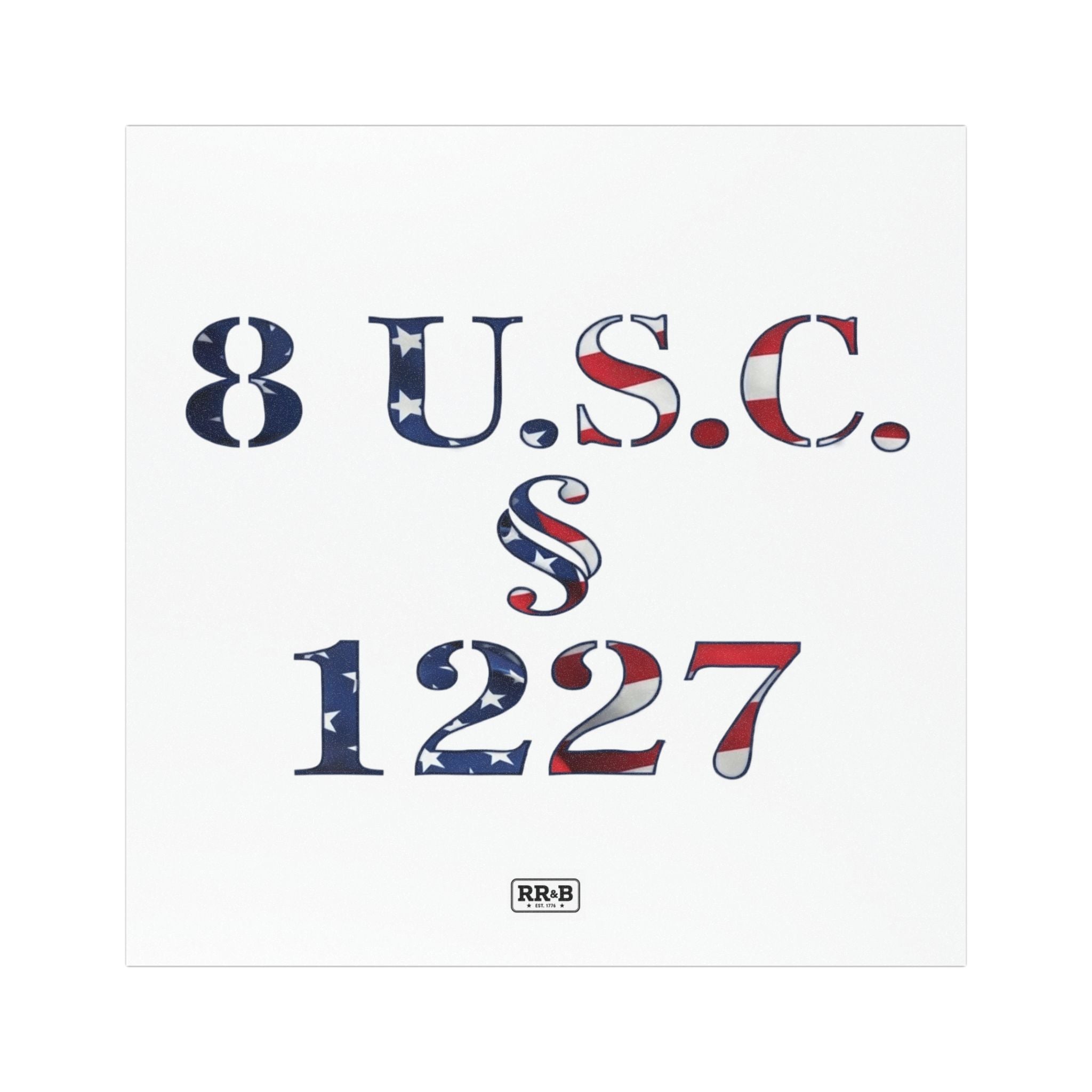 Statute 1227 - American Flag - Car Magnet