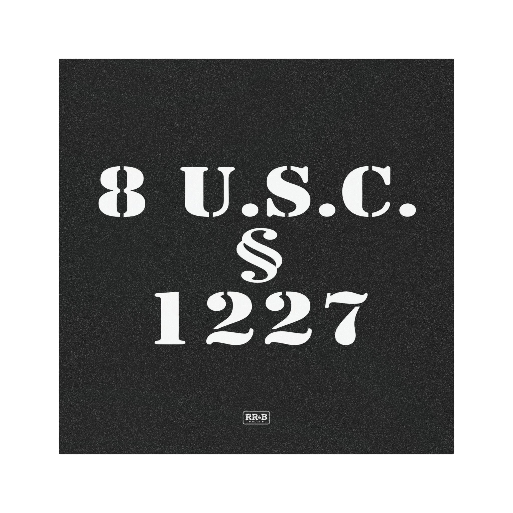 Statute 1227 - Black Car Magnet